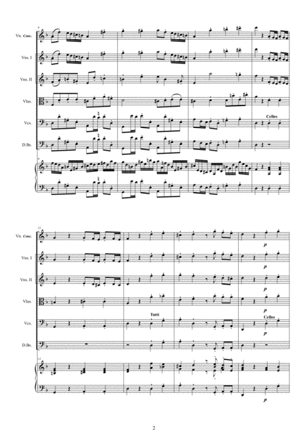 Vivaldi Violin Concerto No 2 In D Minor Rv 244 Op 12 For Violin Strings And Cembalo Page 2