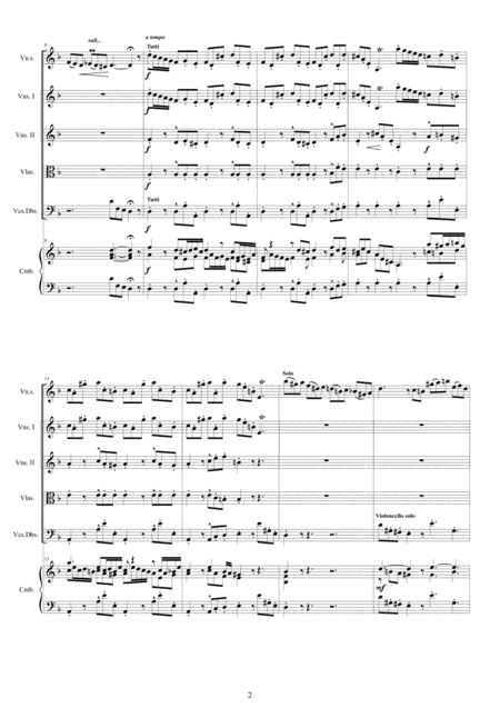 Vivaldi Violin Concerto No 8 In D Minor Op 4 Rv 249 For Violin Solo Strings And Cembalo Page 2