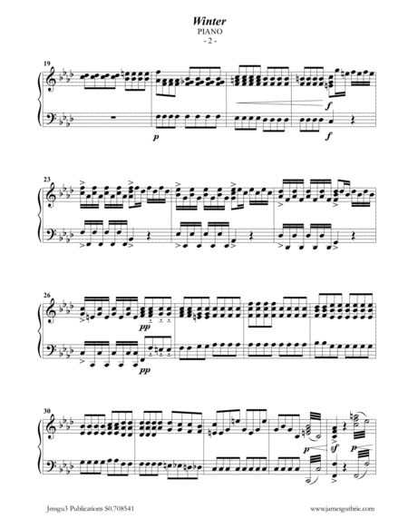 Vivaldi Winter From The Four Seasons For Alto Clarinet Piano Page 2