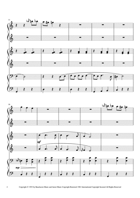 Viya Con Dios Easy 6 Hands Piano Key In C Page 2