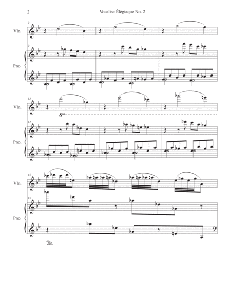 Vocalise Lgiaque No 2 For Violin And Piano 2017 Page 2