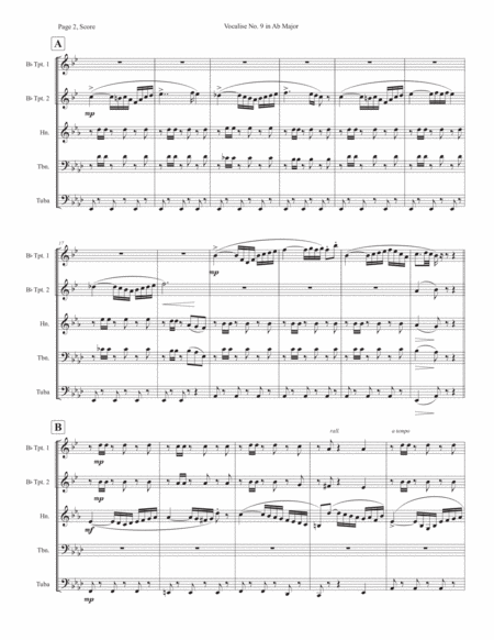 Vocalise No 9 In Ab Major From 12 Vocalises For Mezzo Soprano Page 2