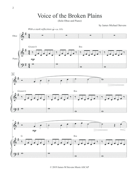 Voice Of The Broken Plains Oboe Piano Page 2