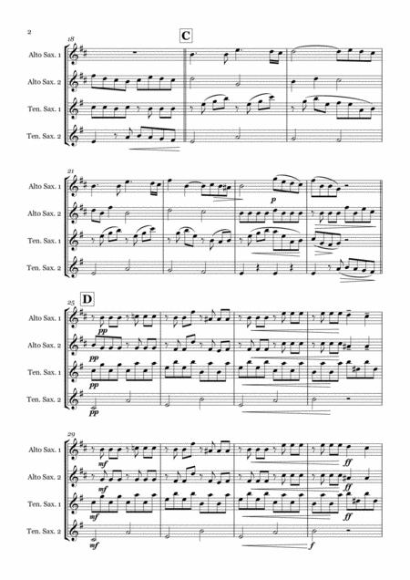 Vois Sur Ton Chemin From Les Choristes Saxophone Quartet Aatt Page 2