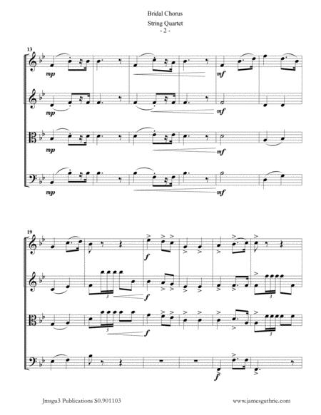 Wagner Bridal Chorus For String Quartet Page 2