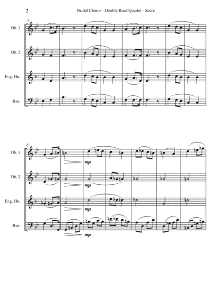 Wagner Bridal Chorus From Lohengrin For Double Reed Quartet Page 2