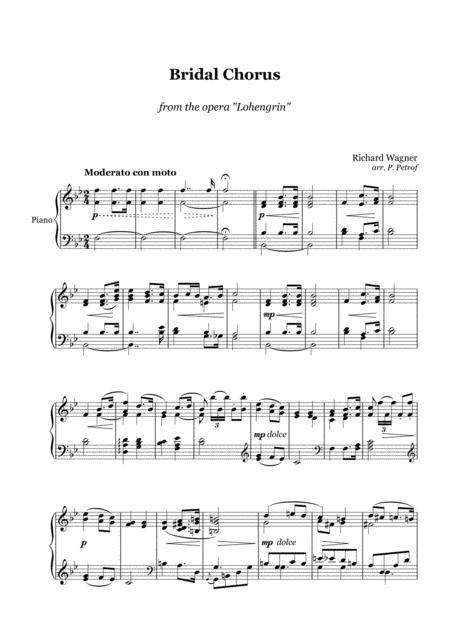 Wagner Bridal Chorus From The Opera Lohengrin Piano Solo Page 2