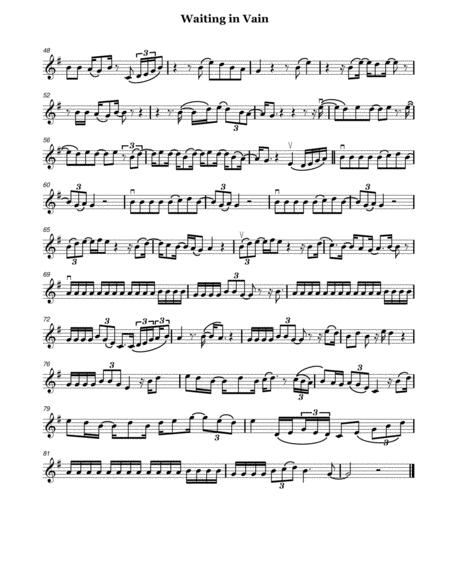 Waiting In Vain Solo Violin Page 2