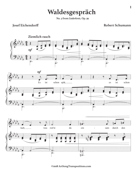 Waldesgesprch Op 39 No 3 D Flat Major Page 2