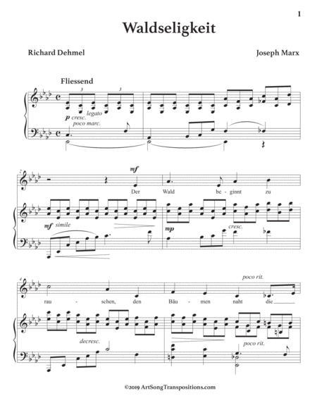 Waldseligkeit A Flat Major Page 2