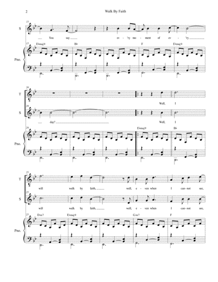 Walk By Faith Duet For Soprano And Tenor Solo Page 2