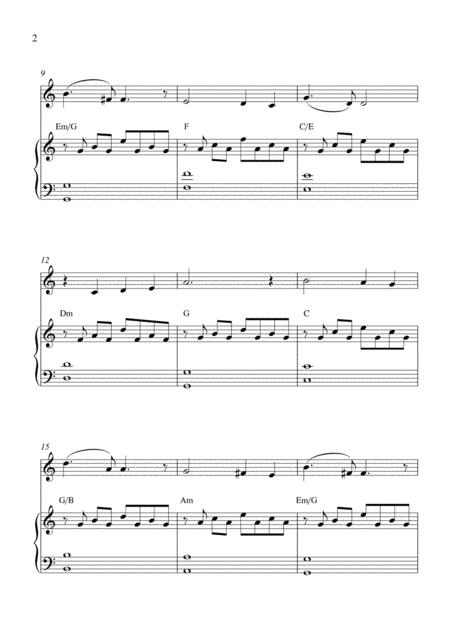 Walk Hand In Hand Horn In F Solo And Piano Accompaniment With Chords Page 2