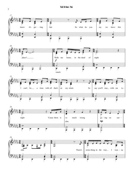 Walk Me Home Pink Piano Vocal Page 2