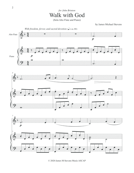 Walk With God Alto Flute Piano Page 2