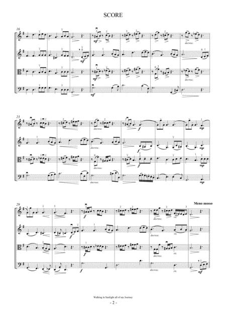 Walking In Sunlight All Of My Journey For String Quartet Page 2