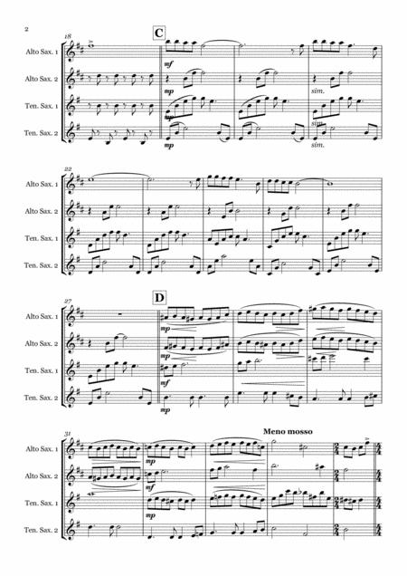 Walking In The Air From The Snowman Saxophone Quartet Aatt Page 2