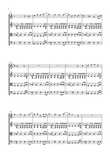 Walking On Sunshine String Quartet Page 2