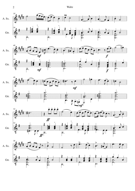 Waltz For Alto Saxophone And Guitar Page 2