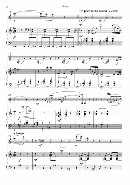 Waltz For Clarinet In Bb And Piano Page 2