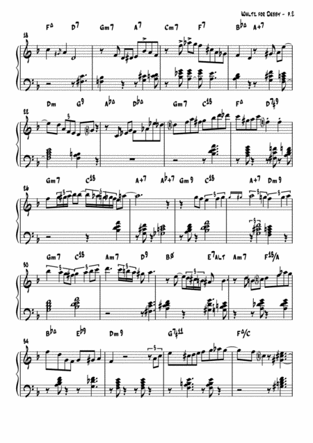 Waltz For Debby Bill Evans Solo Transcription Note For Note From Waltz For Debby 1962 Page 2