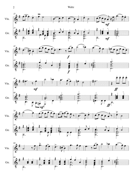 Waltz For Violin And Guitar Page 2