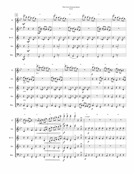 Waltz From Sleeping Beauty For Woodwind Quintet Page 2