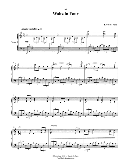 Waltz In Four Original Piano Solo Page 2