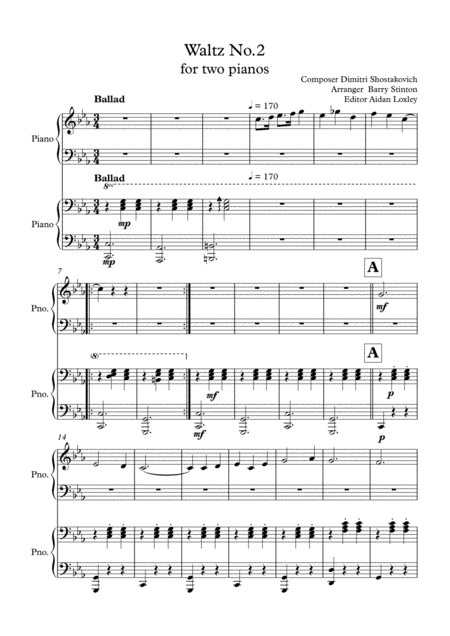 Waltz No 2 Jazz Suite Page 2