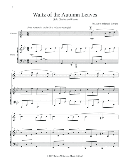 Waltz Of The Autumn Leaves Clarinet Piano Page 2