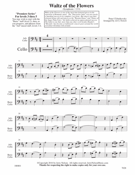Waltz Of The Flowers Arrangements Level 3 5 For Cello Written Acc Page 2