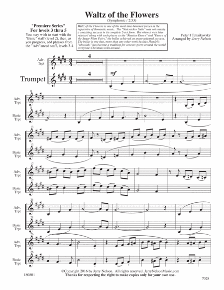 Waltz Of The Flowers Arrangements Level 3 5 For Trumpet Written Acc Page 2