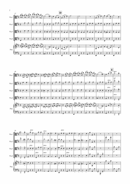 Waltz Of The Flowers Fantasia From The Nutcracker For Viola Quartet Page 2