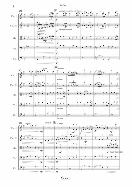 Waltz Unforgettable For String Orchestra Page 2