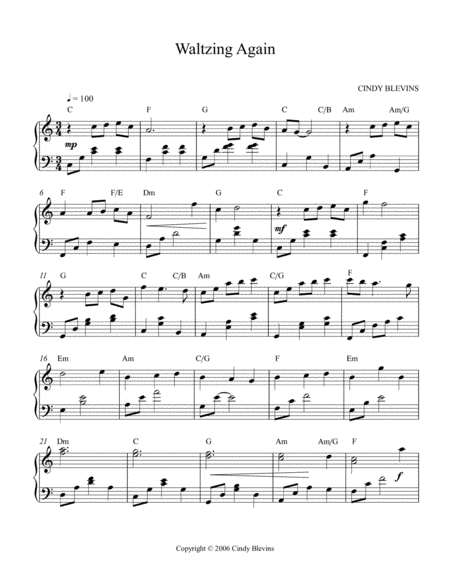 Waltzing Again An Original Solo For Lever Or Pedal Harp From My Harp Book Hourglass Page 2