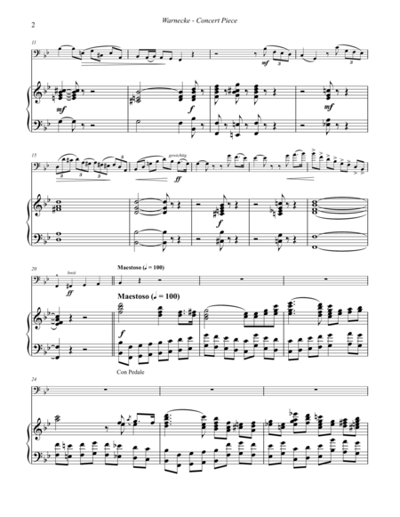 Warnecke Concert Piece Opus 28 For Trombone Piano Page 2