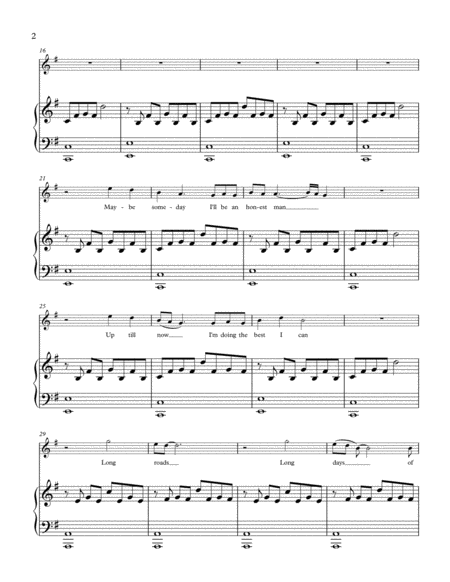 Wasting Love Piano Vocal Page 2