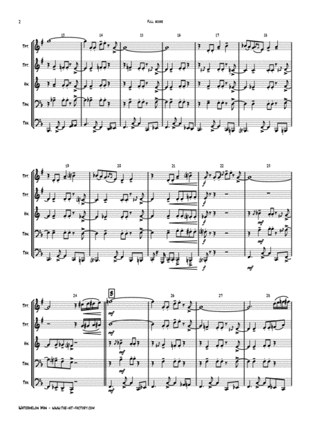 Watermelon Man Jazz Rock Classic Herbie Hancock Brass Quintet Page 2