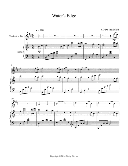 Waters Edge Arranged For Piano And Clarinet Page 2