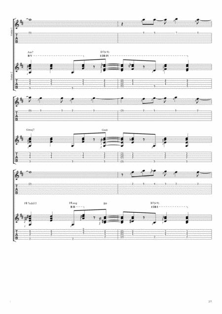 Wave Duet Guitar Tablature Page 2