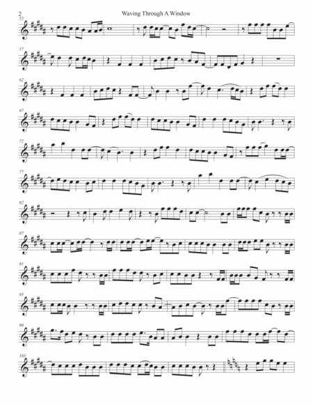 Waving Through A Window Original Key Trumpet Page 2