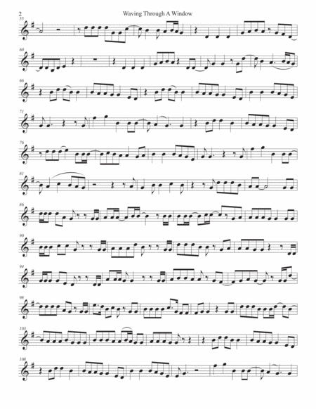 Waving Through A Window Tenor Sax Page 2