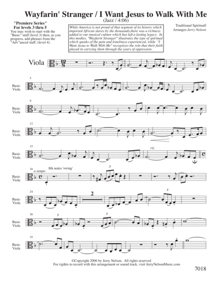 Wayfarin Stranger With I Need Jesus Arrangements Level 3 5 For Viola Written Acc Page 2