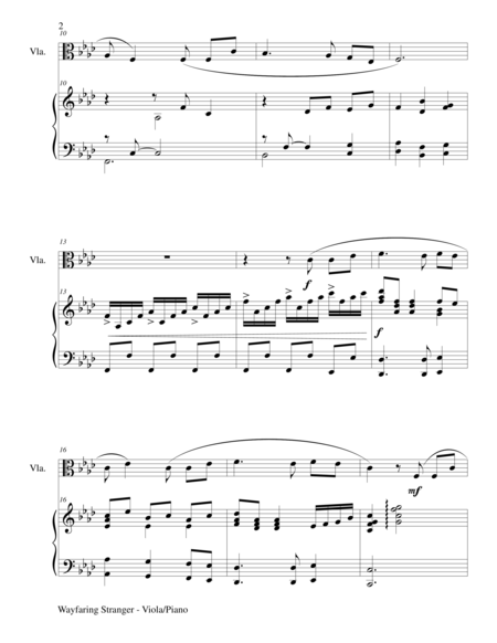 Wayfaring Stranger Viola Piano And Viola Part Page 2