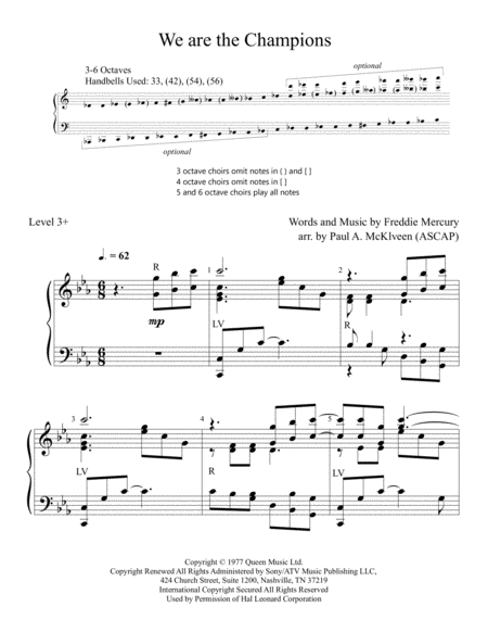 We Are The Champions For Handbells Page 2