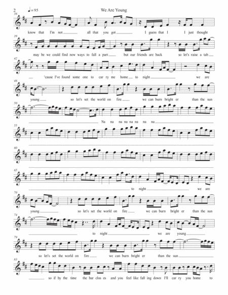 We Are Young Original Key Alto Sax Page 2