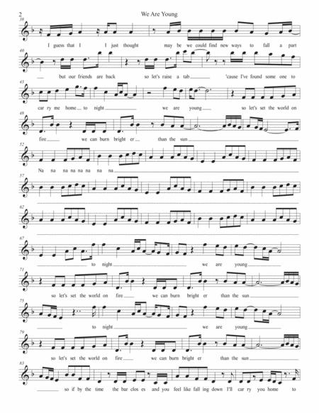 We Are Young Original Key Violin Page 2