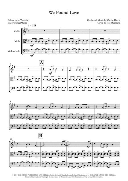 We Found Love String Trio Page 2