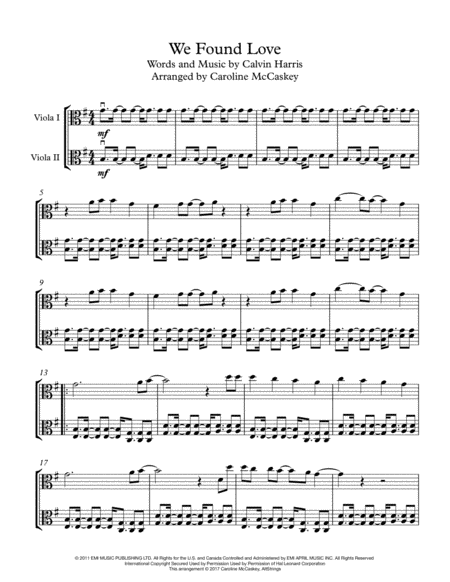 We Found Love Viola Duet Page 2