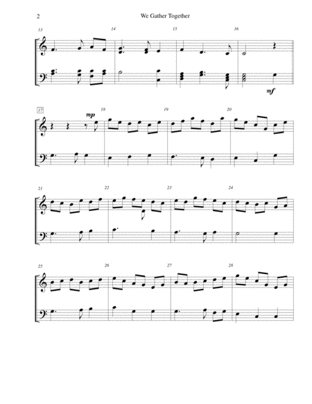 We Gather Together The Thanksgiving Hymn For 3 Octave Handbell Choir Page 2