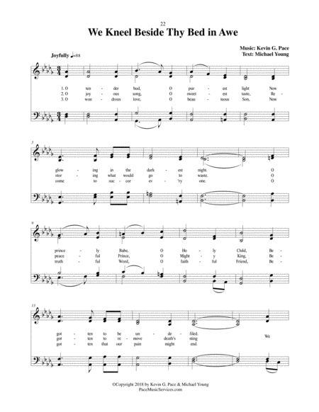 We Kneel Beside Thy Bed In Awe 2 Pg Version An Original Christmas Hymn Page 2